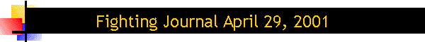 Fighting Journal April 29, 2001